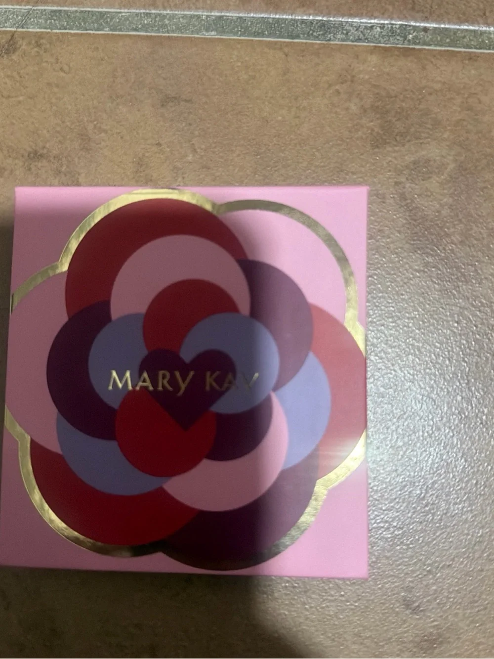 Mary Kay Pink and Red Floral Blush Compact